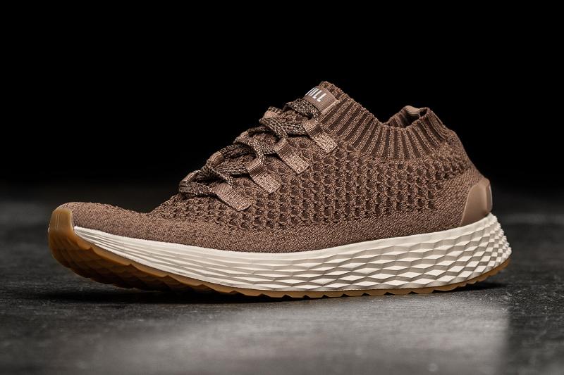 Brown Nobull Espresso Knit Runner Men's Running Shoes | CA F1024D